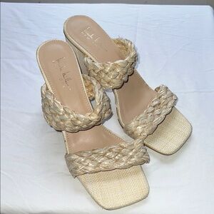 Braided Beige Women's Sandals